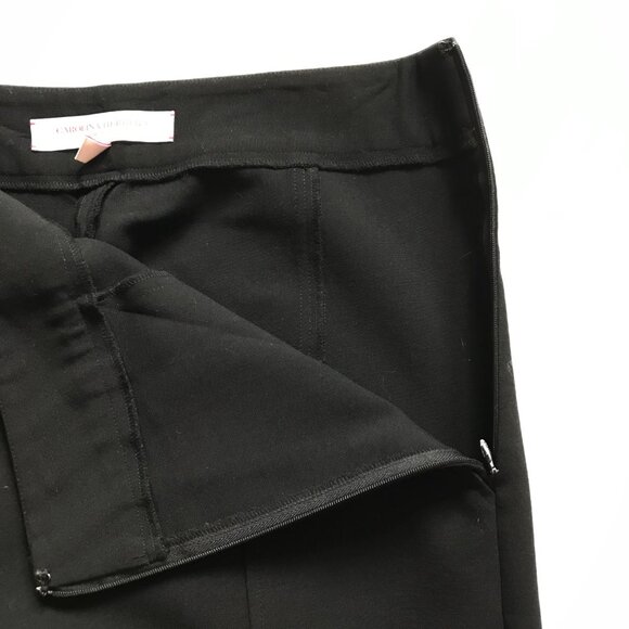 Carolina Herrera Diane High Rise Wide Leg Pants Womens 10 Black Virgin Wool - Picture 6 of 13